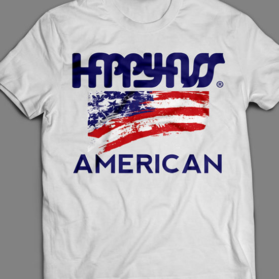 HAPPYASS® AMERICAN-WHITE-T-SHIRT